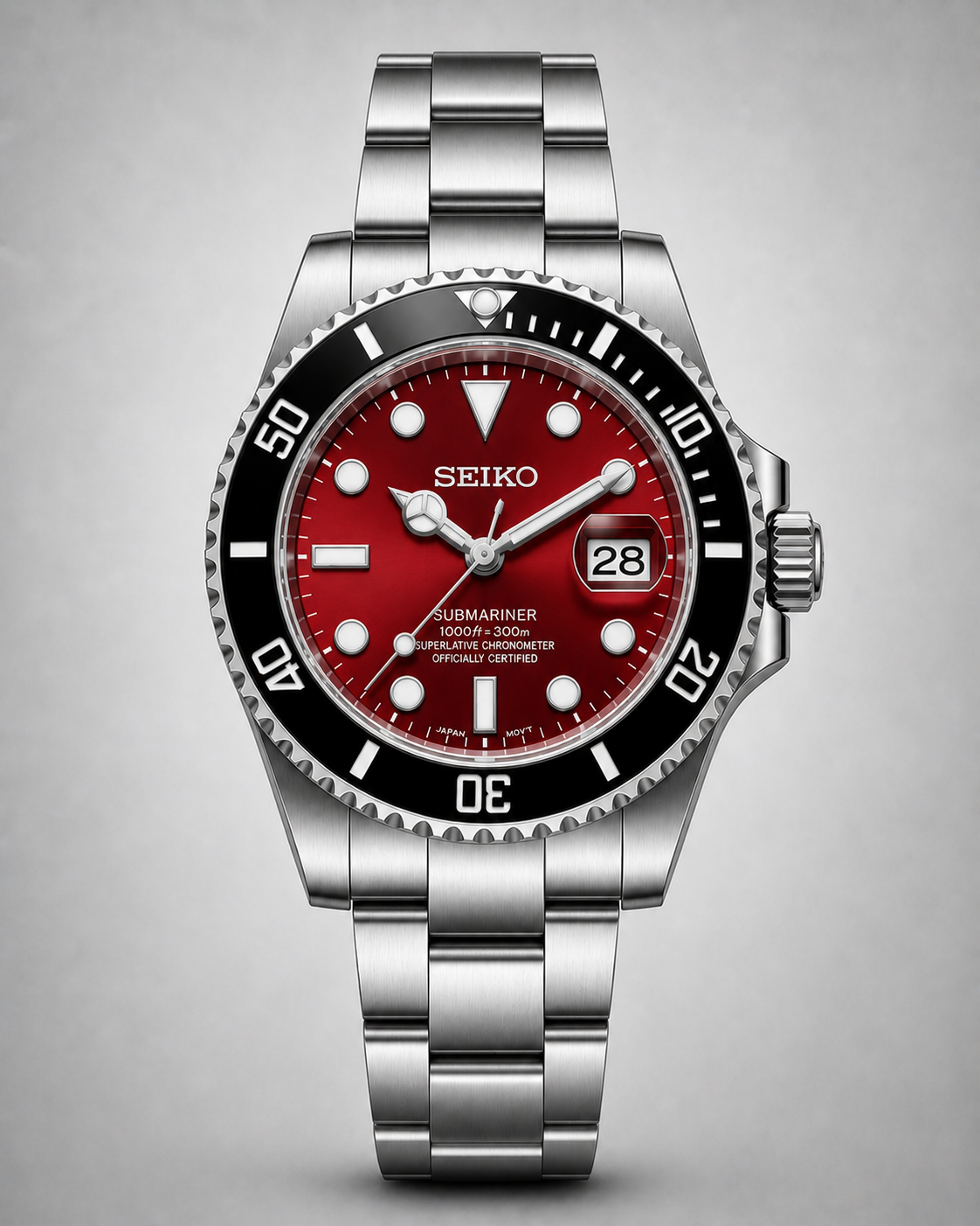 SEIKO MOD SUBMARINER WINE WATCH