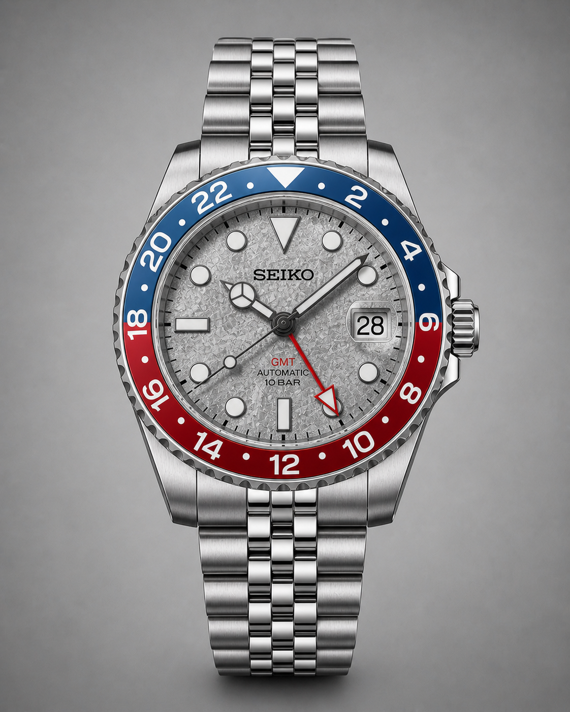 SEIKO MOD GMT PEPSI Meteriote Dial