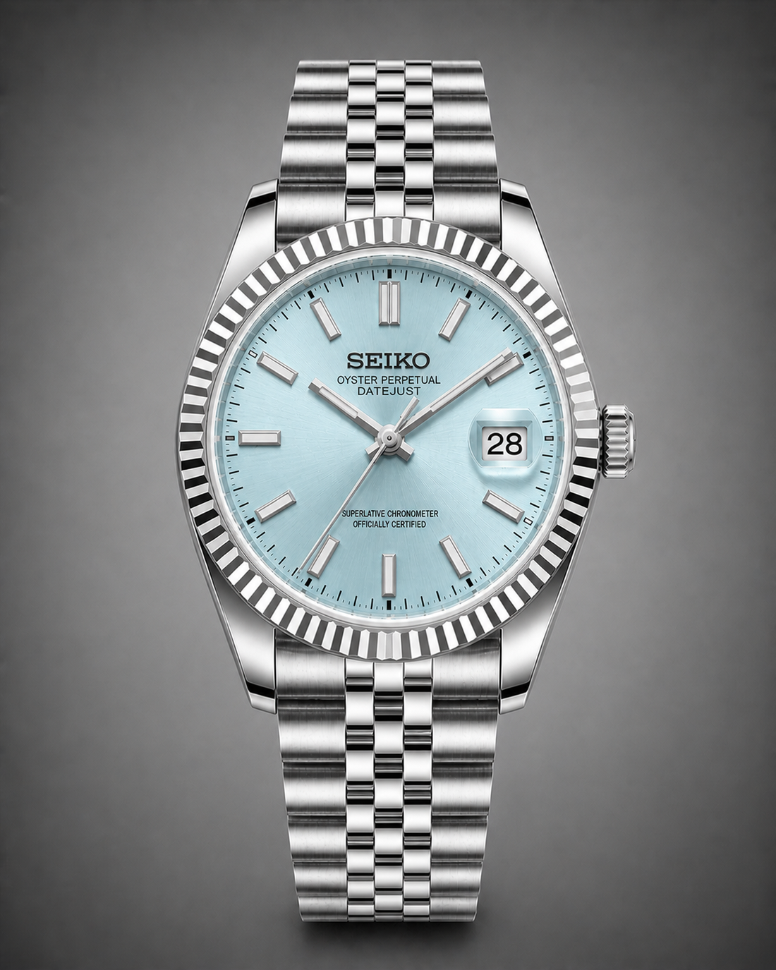 Seiko DateJust Mod Ice Blue