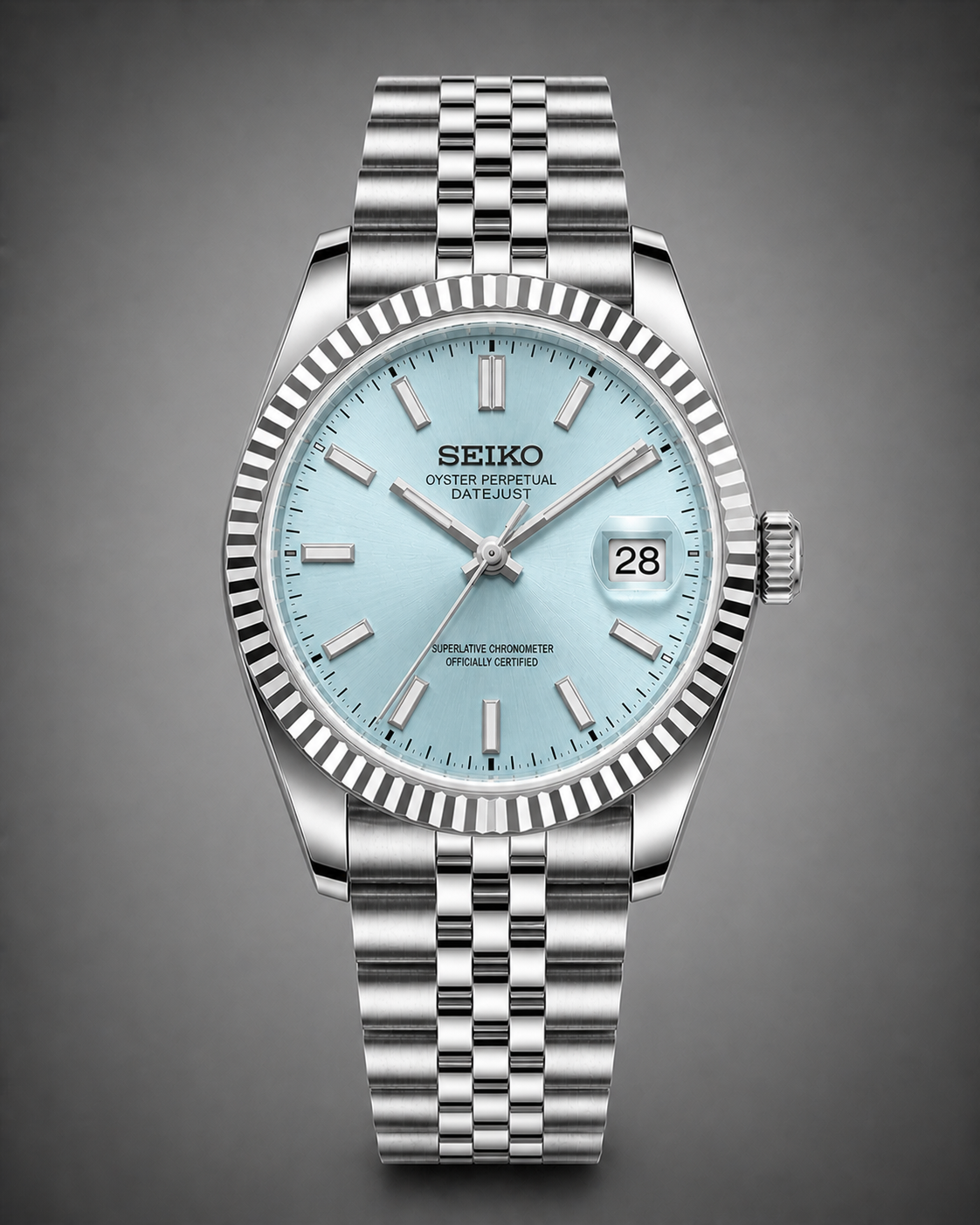 Seiko DateJust Mod Ice Blue