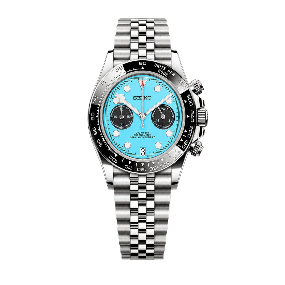 Seiko Mod BlackBay Chrono - Cabana Blue