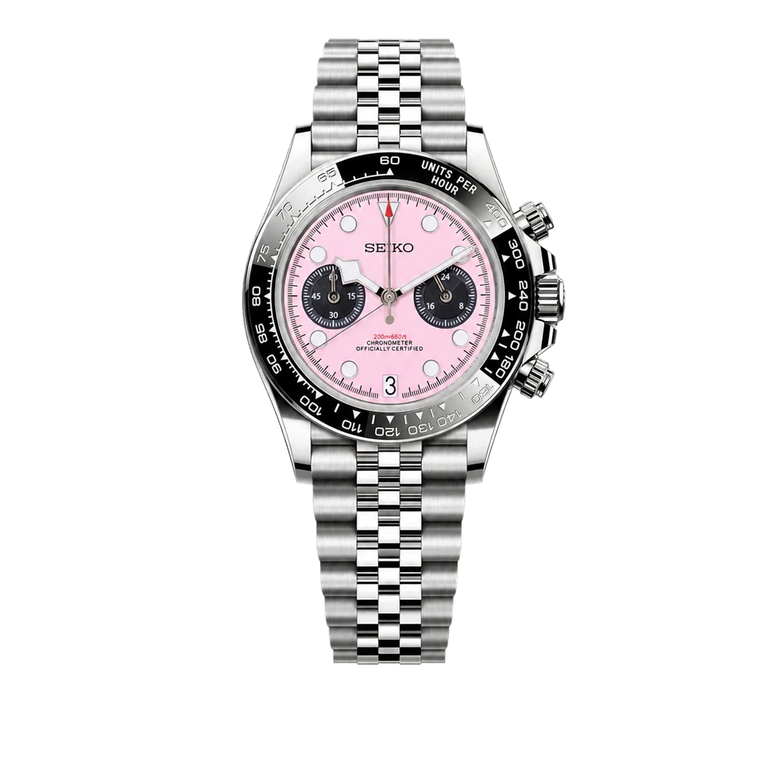 Seiko Mod BlackBay Chrono - Miami Pink