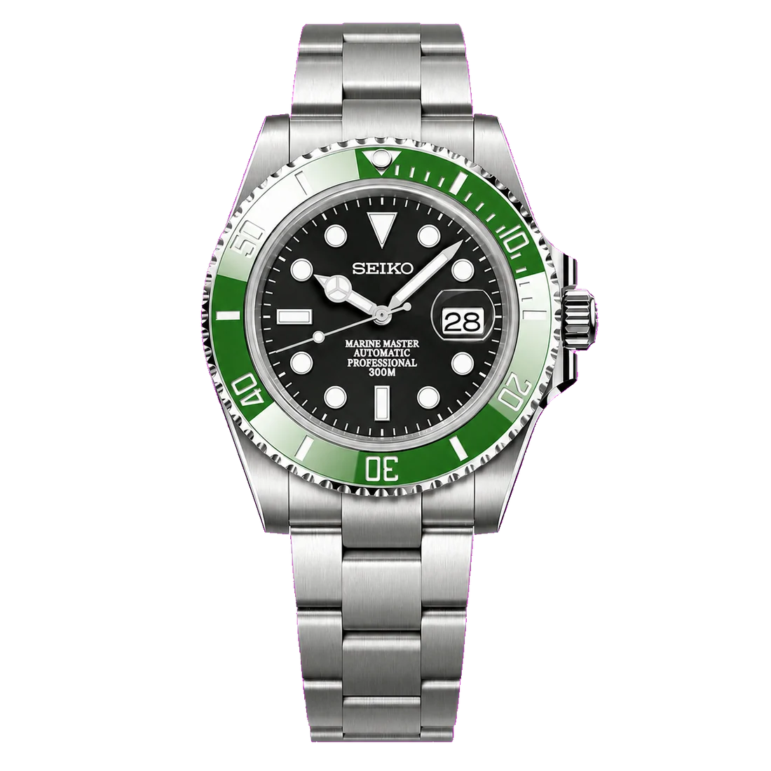 Seiko Mod Submariner Diver - Classic Green