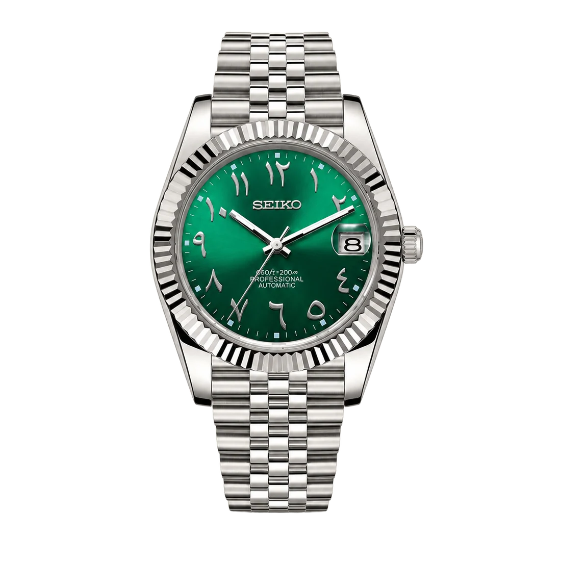 Seiko Mod Datejust - Emerald Green Arabic Dial