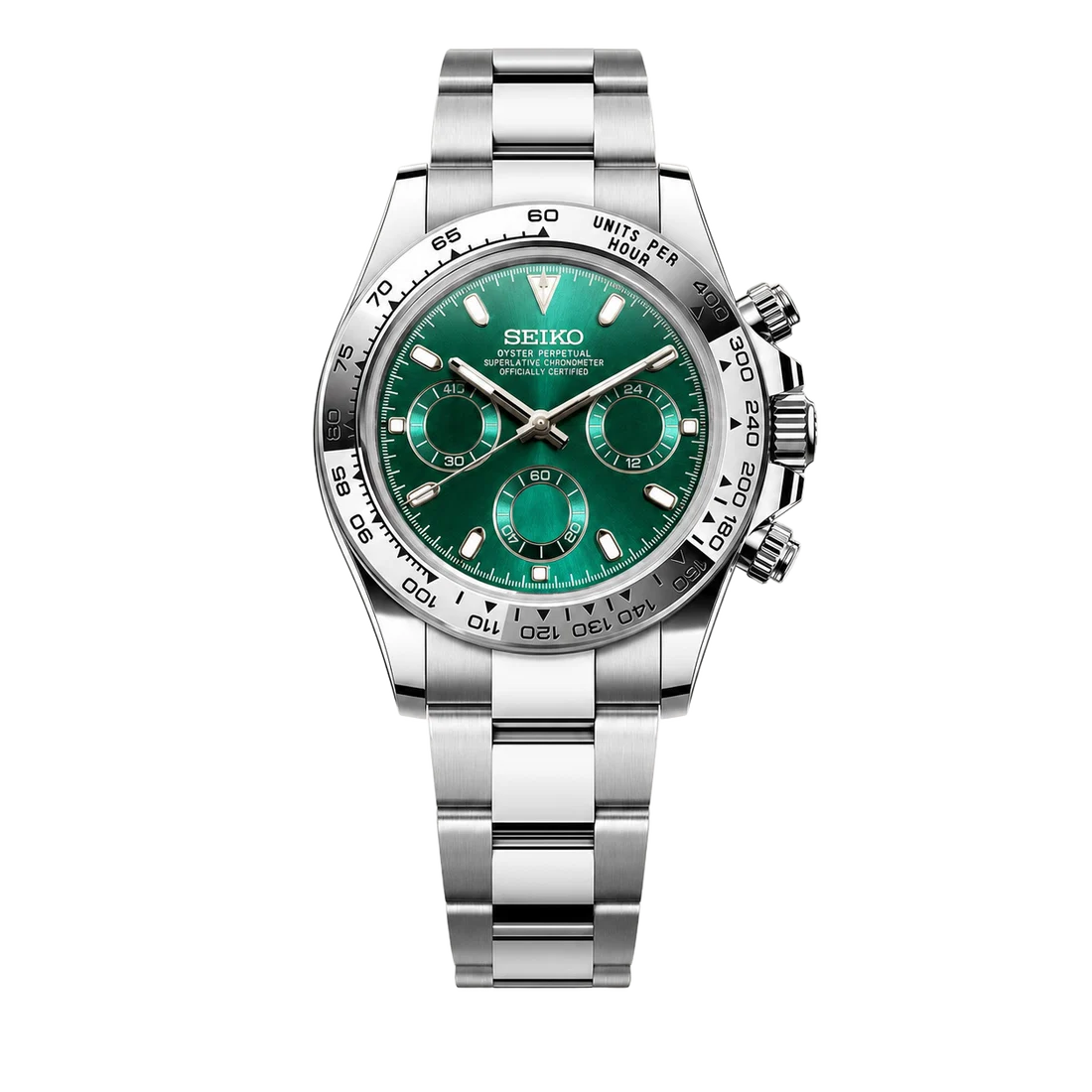 Seiko Mod Daytona - Emerald Chrome