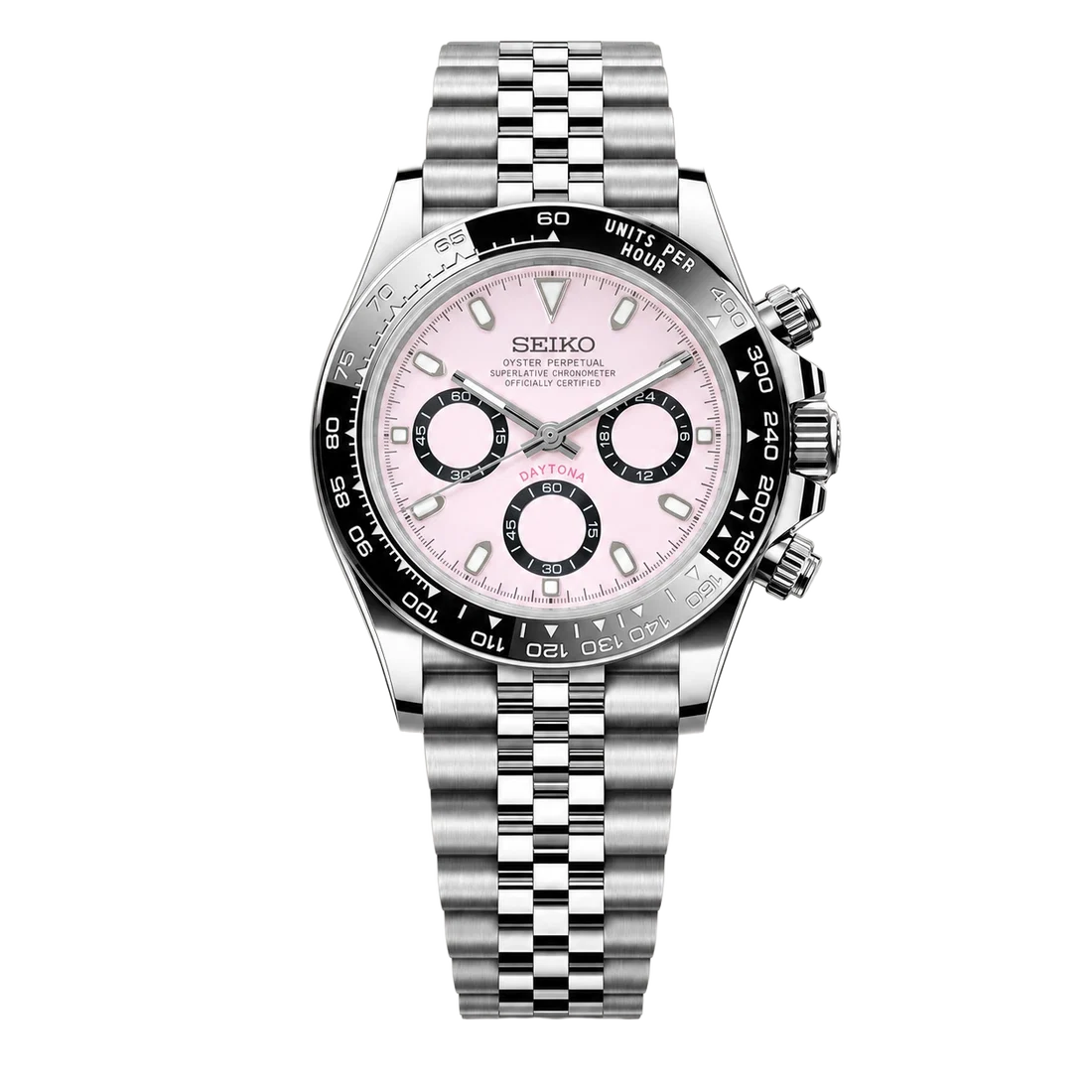 Seiko Mod Daytona - Pink Racer