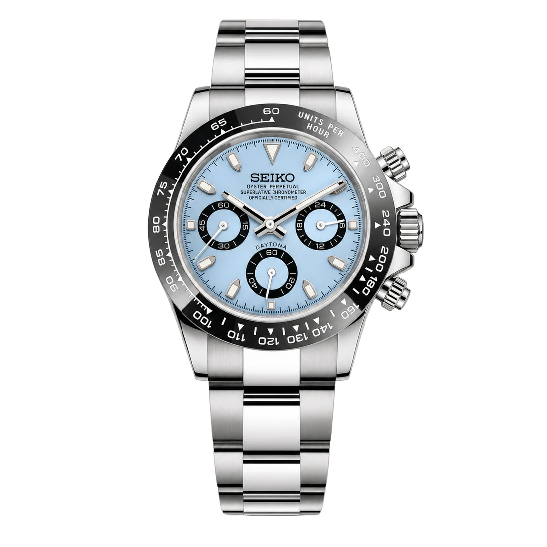 Seiko Mod Daytona - Sky Blue Racer Dial