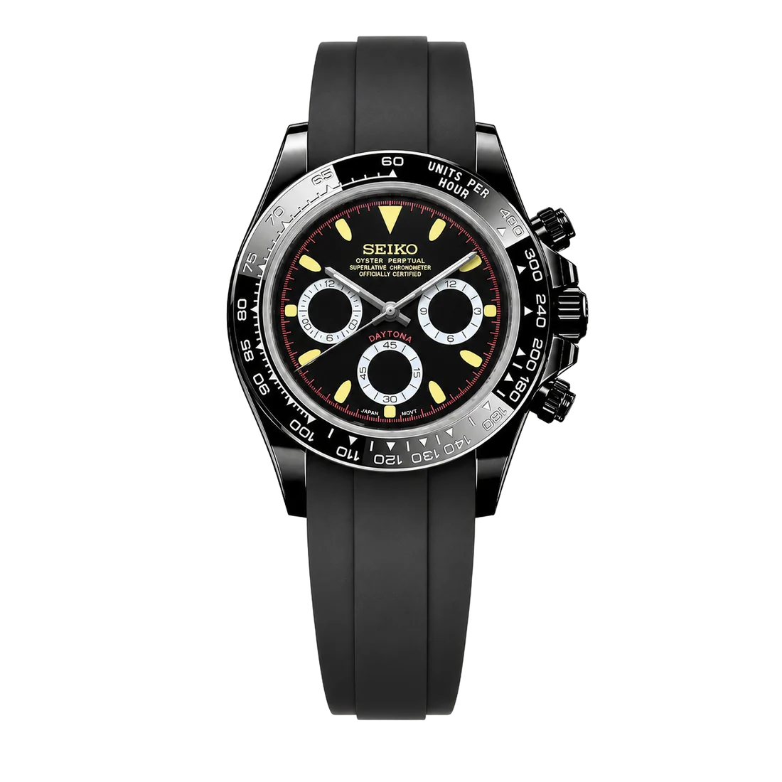 Seiko Mod Daytona - Stealth Spark