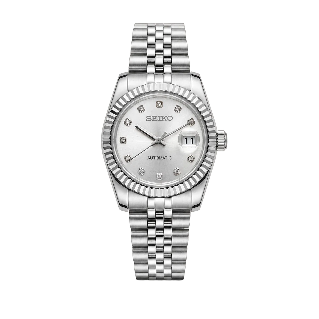 Seiko Mod Ladyjust – Silver Diamond
