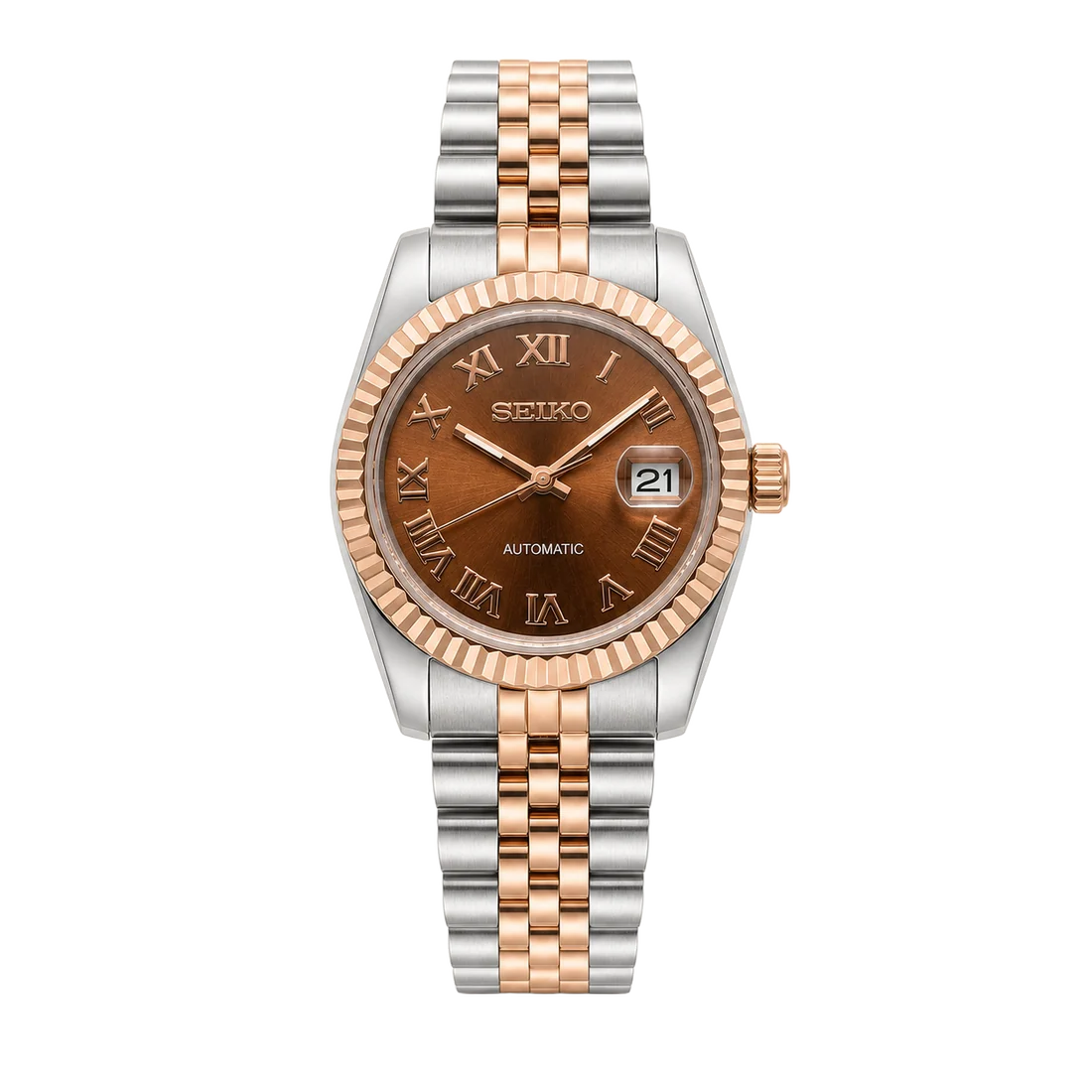 Seiko Mod Ladyjust – Two-Tone RoseGold Bronze Roman