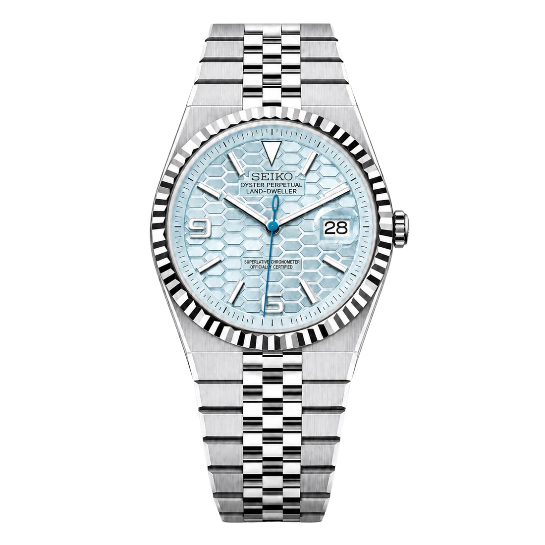 Seiko Mod Land Dweller - Baby Blue