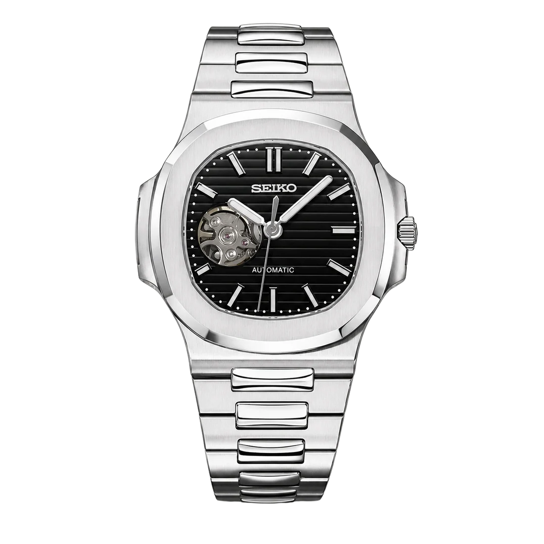 Seiko Mod Nautilus – Black Open Heart