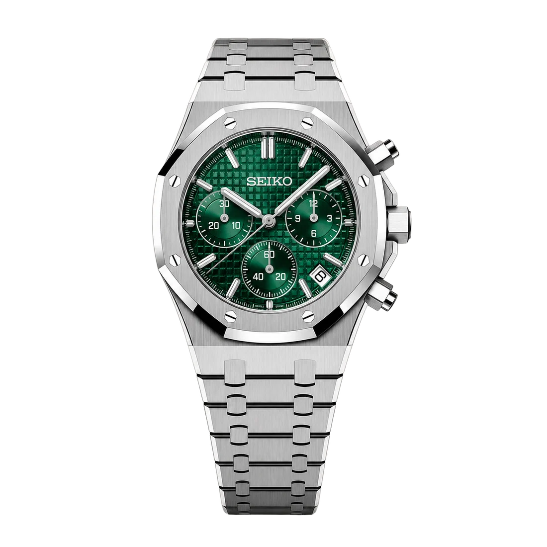 Seiko Mod Royal Oak Chronograph – Emerald Green