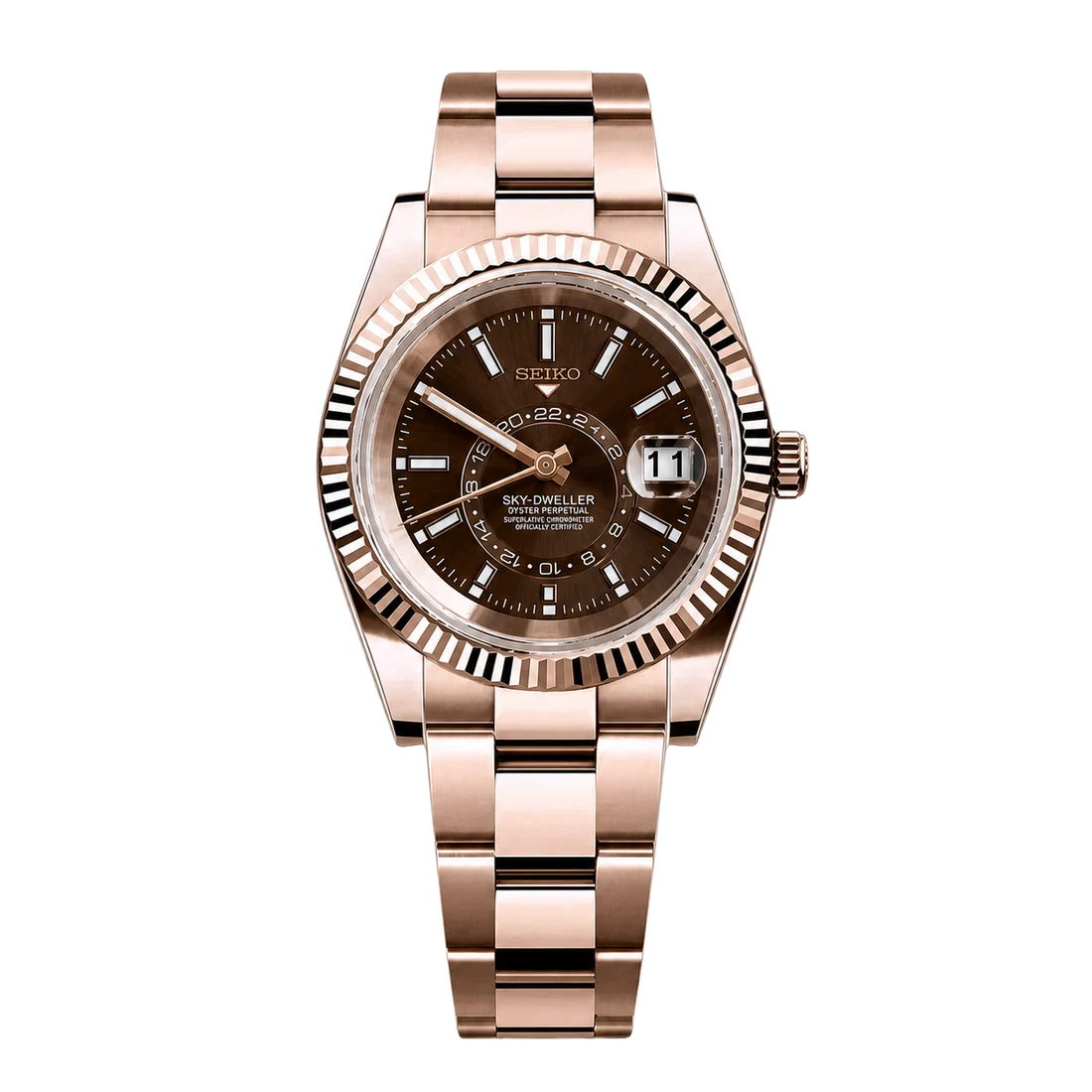 Seiko Mod Sky-Dweller – Rose Gold