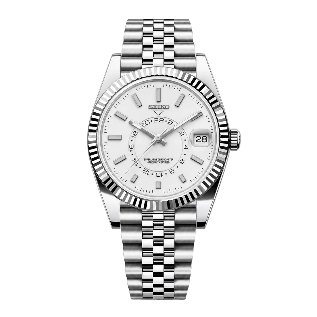 Seiko Mod Sky-Dweller – White