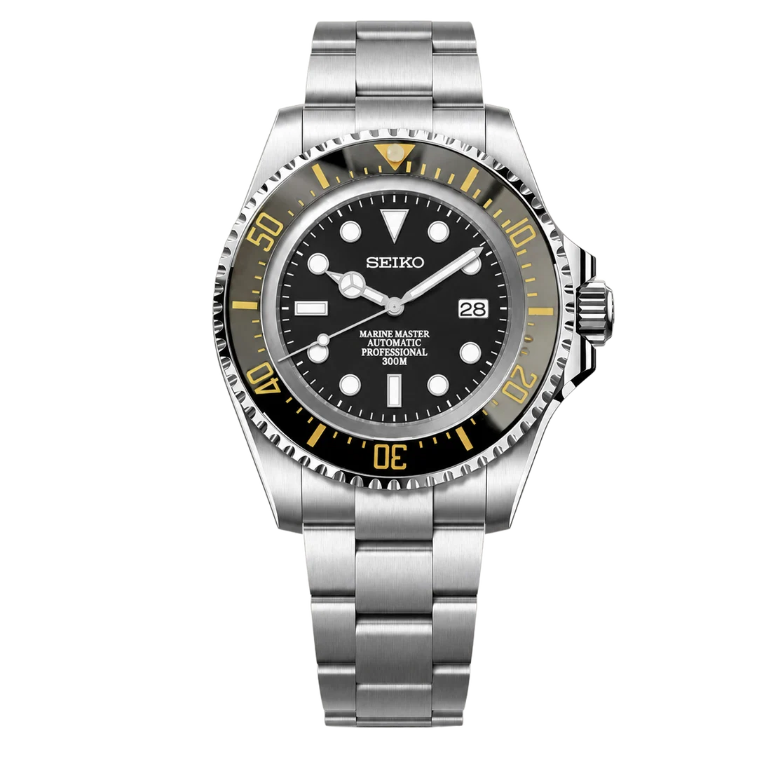 Seiko Mod Submariner 44mm XL – Black Royale
