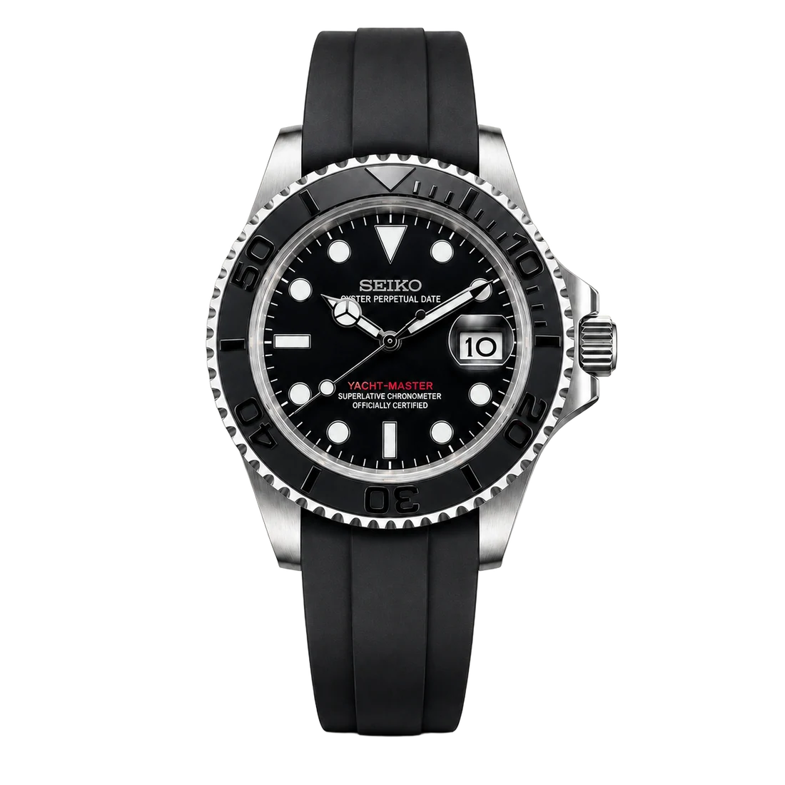 Seiko Mod Yacht-Master – Black Dial