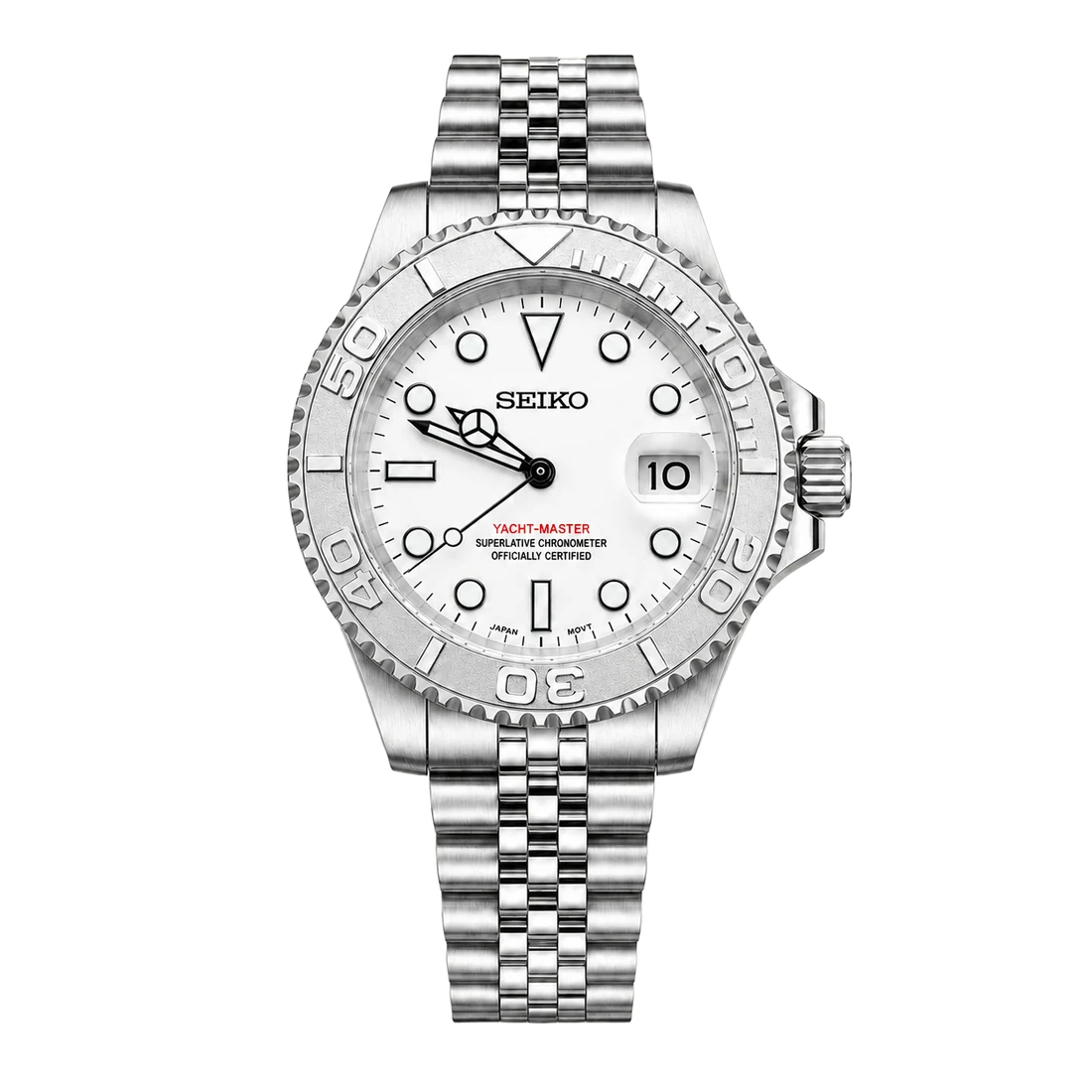 Seiko Mod Yacht-Master – Platinum White