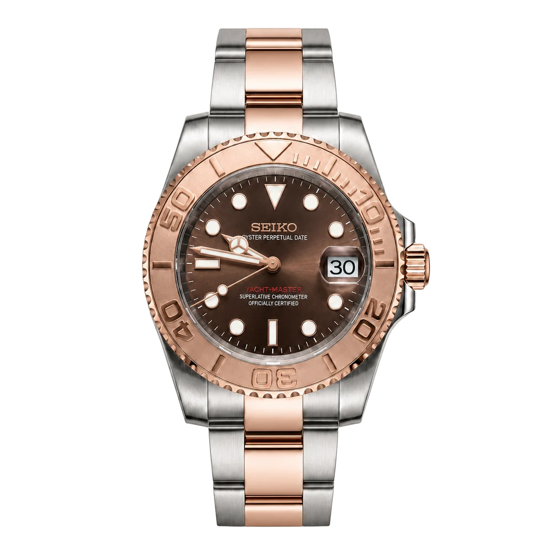 Seiko Mod Yacht-Master – Two-Tone Chocolate