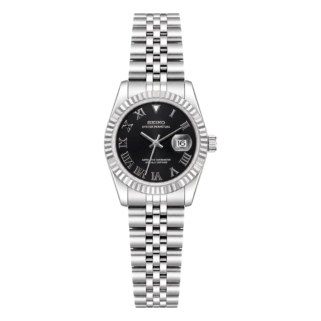 Seiko Mod Ladyjust - Black Roman Dial