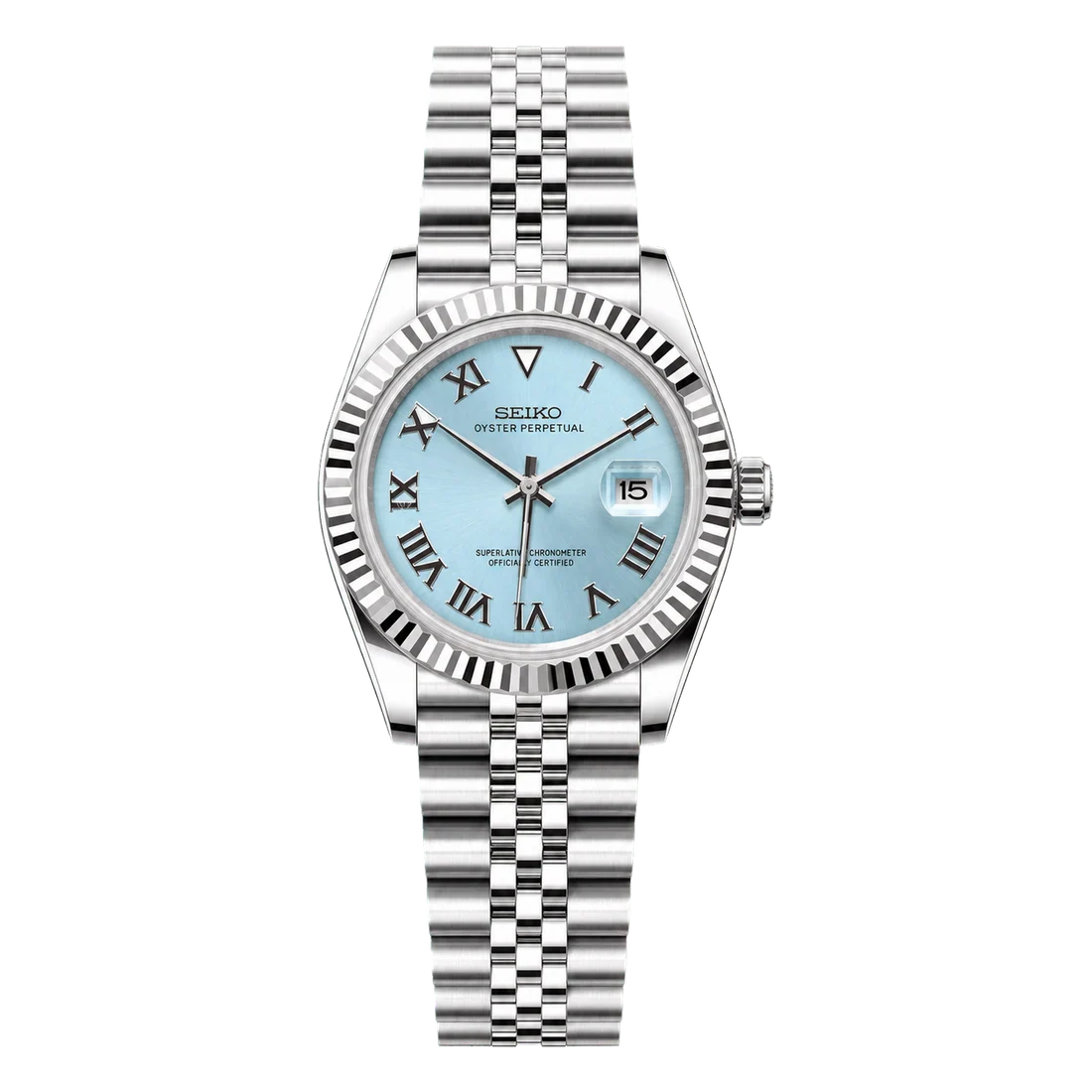 Seiko Mod Ladyjust - Glacier Blue Roman Dial