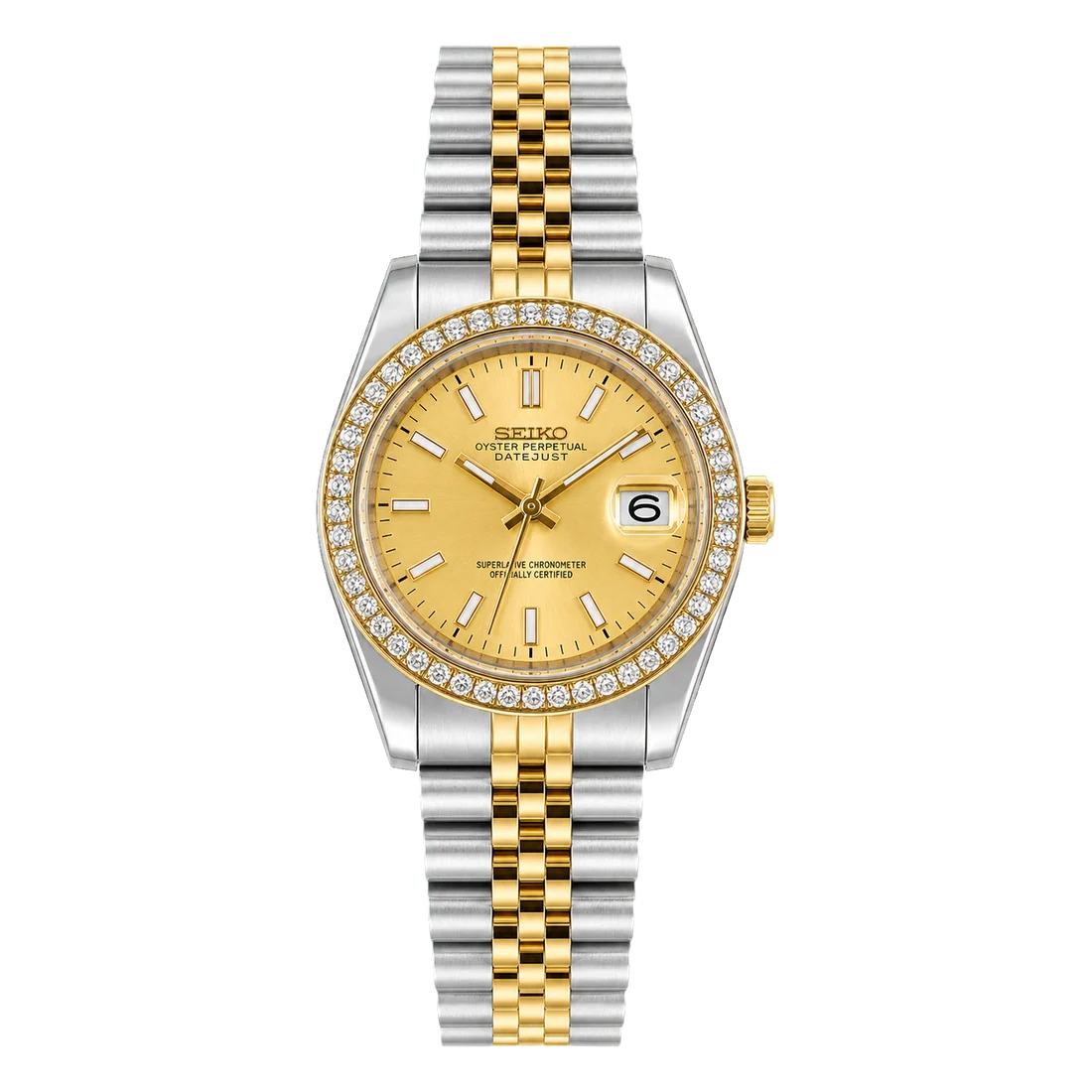 Seiko Mod Ladyjust - Two-Tone Gold Diamond