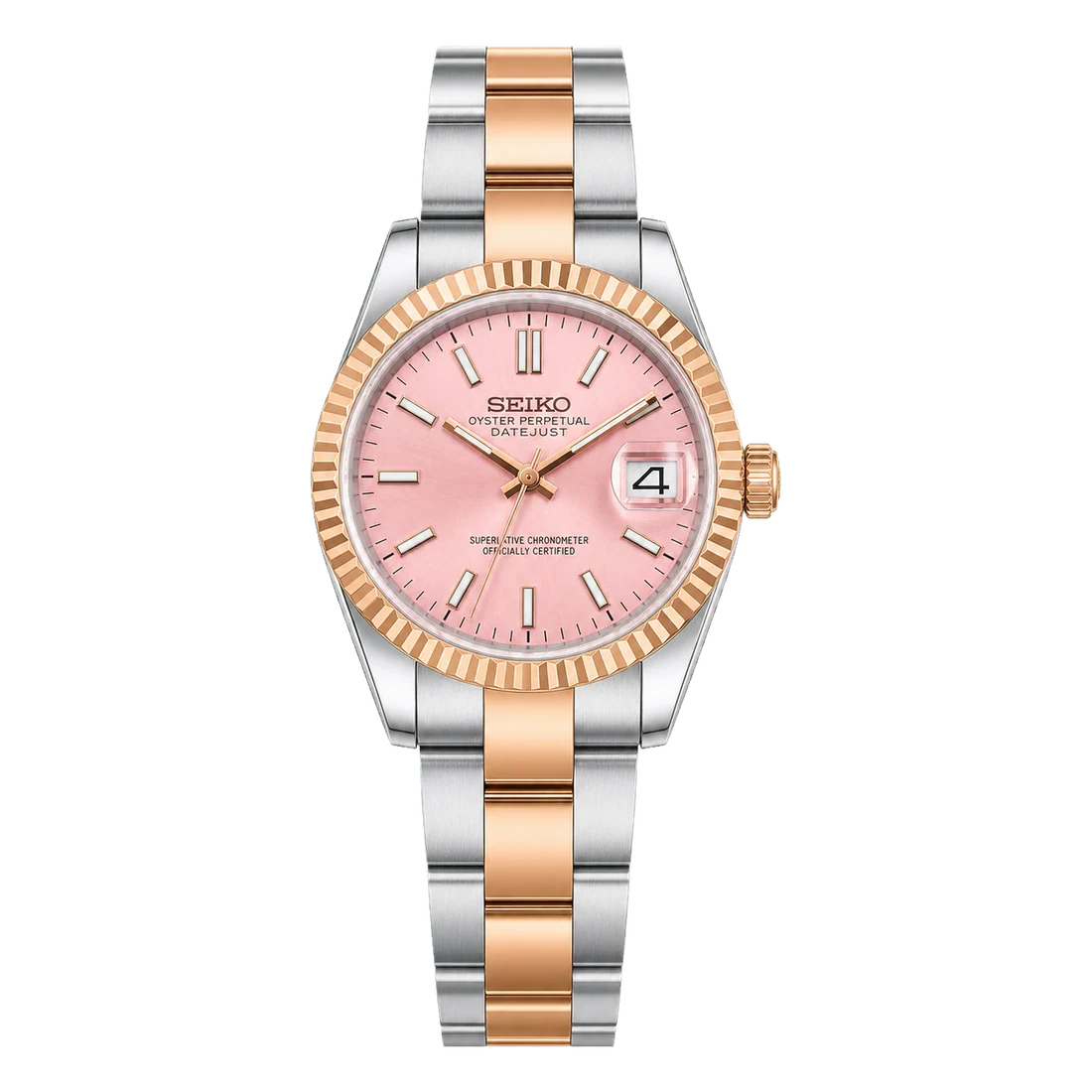Seiko Mod Ladyjust - Two-Tone Rose Pink Dial