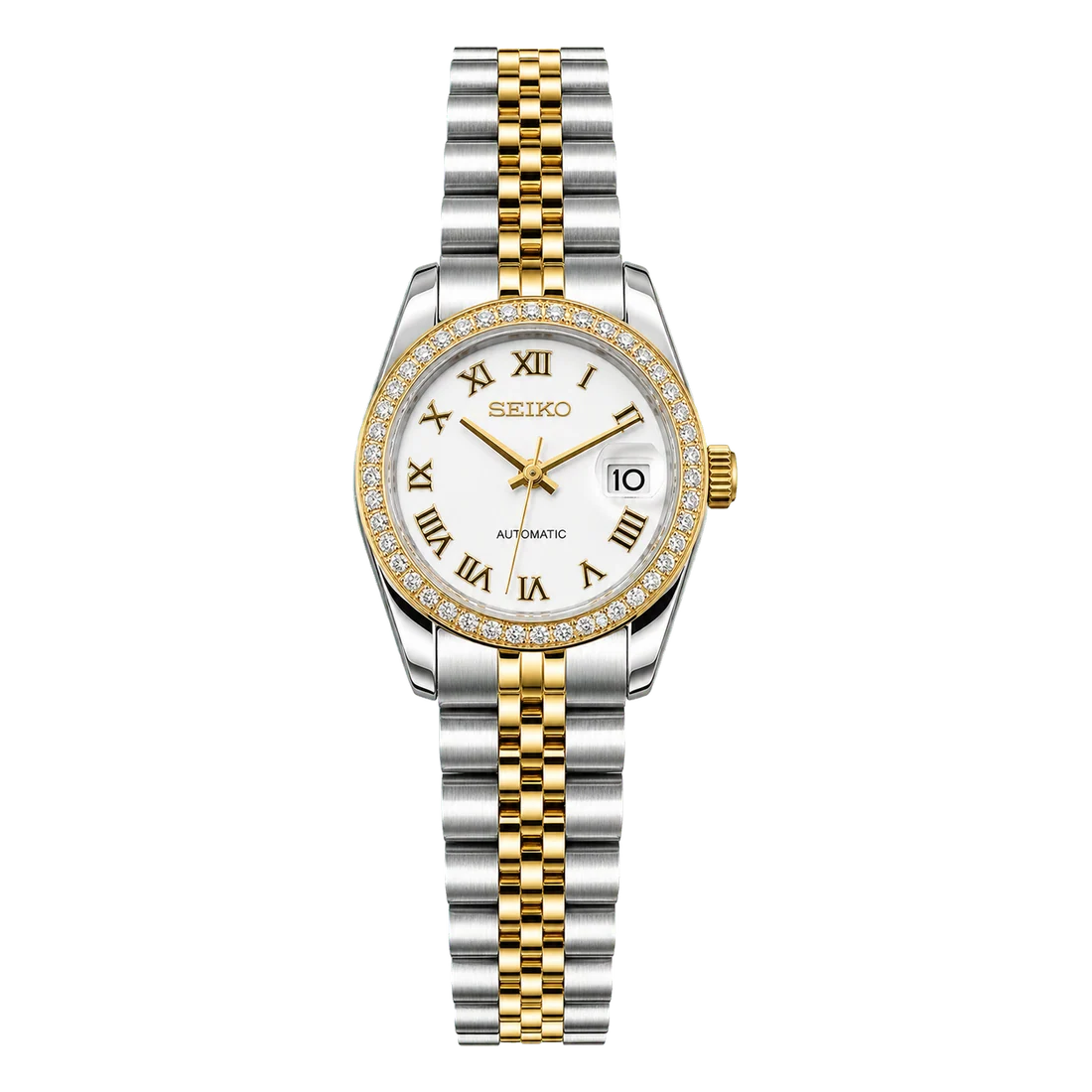 Seiko Mod Ladyjust - Two-Tone White Roman Diamond
