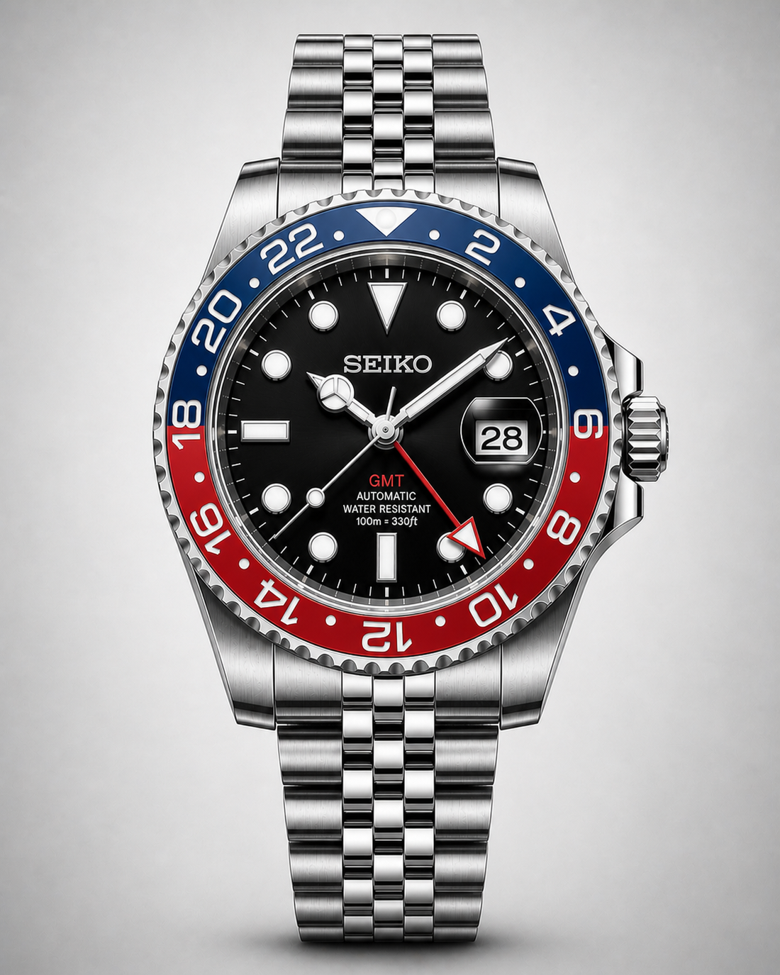 SEIKO MOD GMT PEPSI WATCH