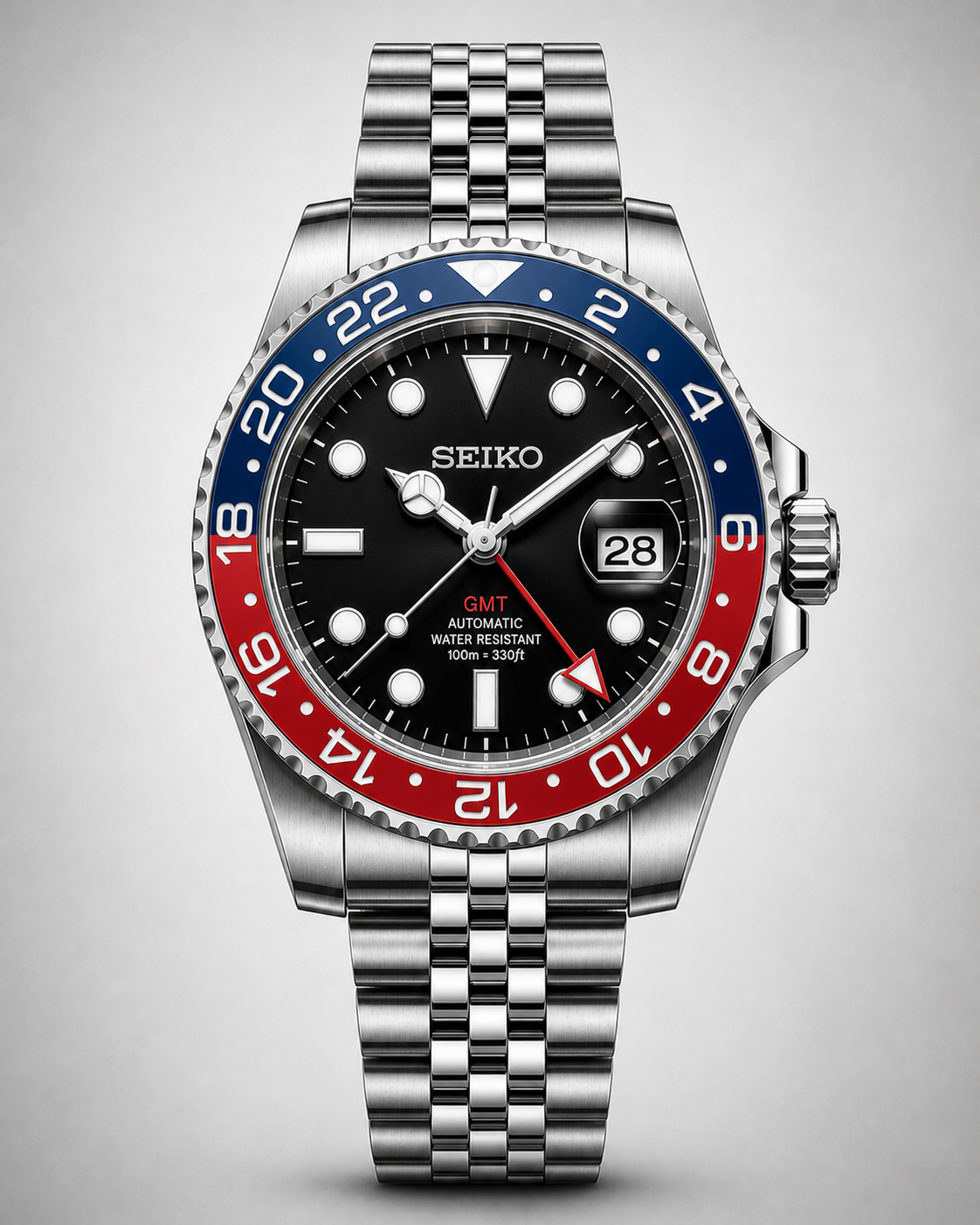 SEIKO MOD GMT PEPSI WATCH