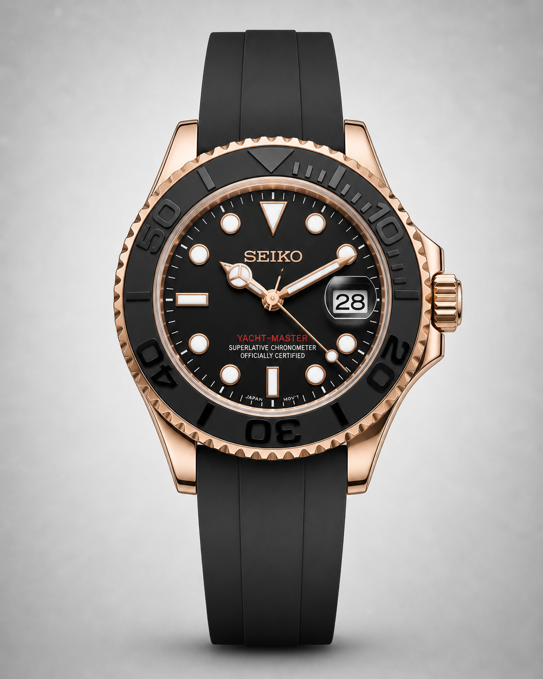 Seiko Mod Yacht Master Rose Gold