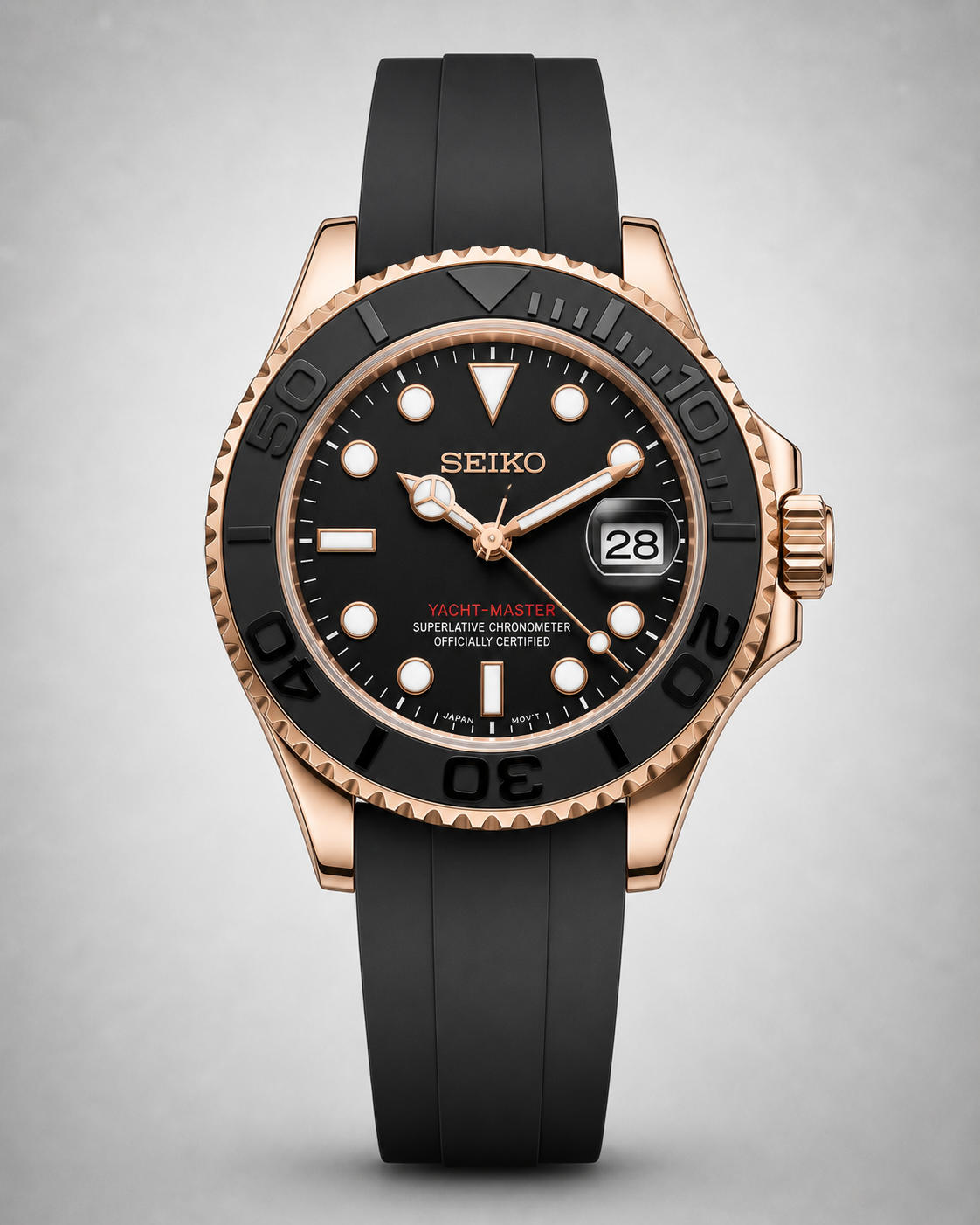 Seiko Mod Yacht Master Rose Gold