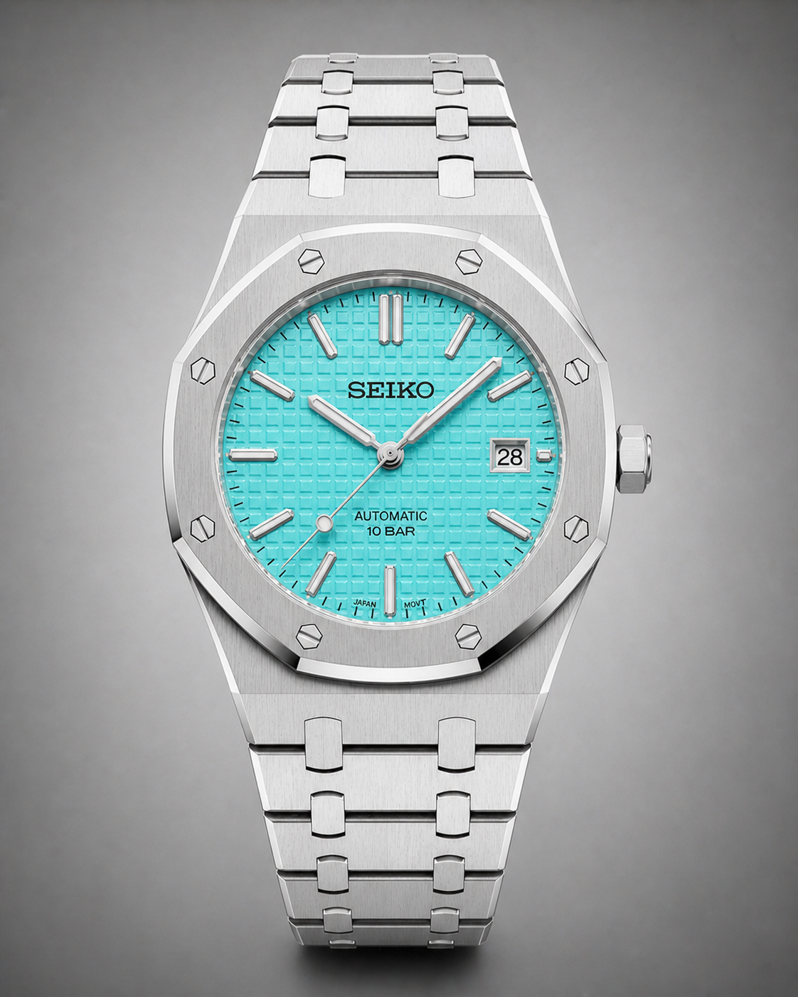 Seiko Mod Royal Oak Light Blue