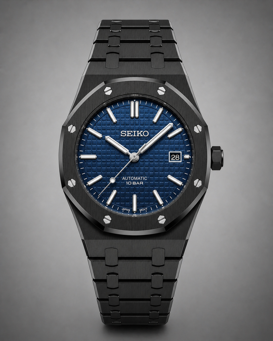 Seiko Mod Royal Oak Black – Blue