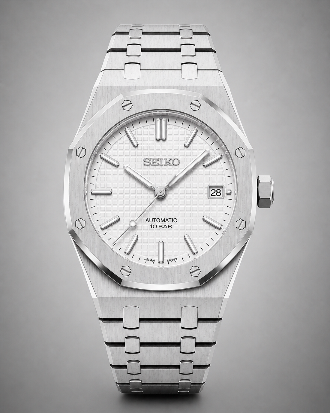 Seiko Mod Royal Oak Classic White