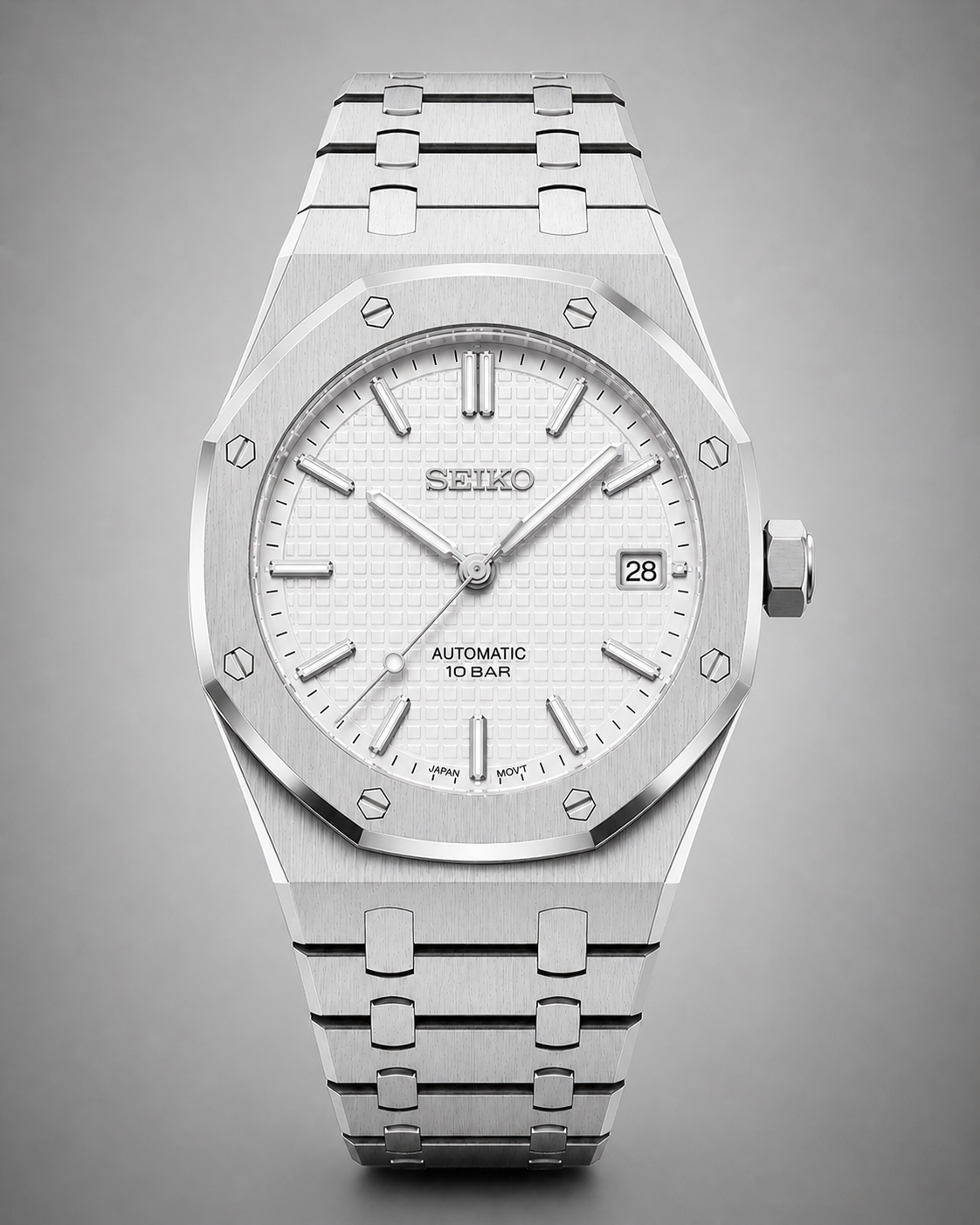 Seiko Mod Royal Oak Classic White