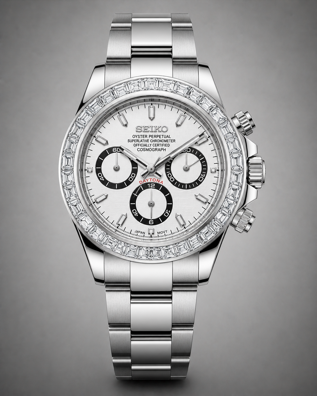 SEIKO MOD Daytona white dial