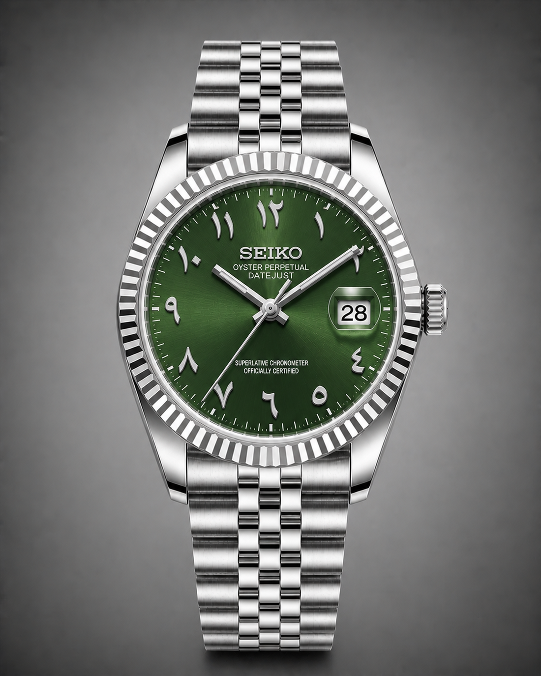 Seiko Mod Datejust Green