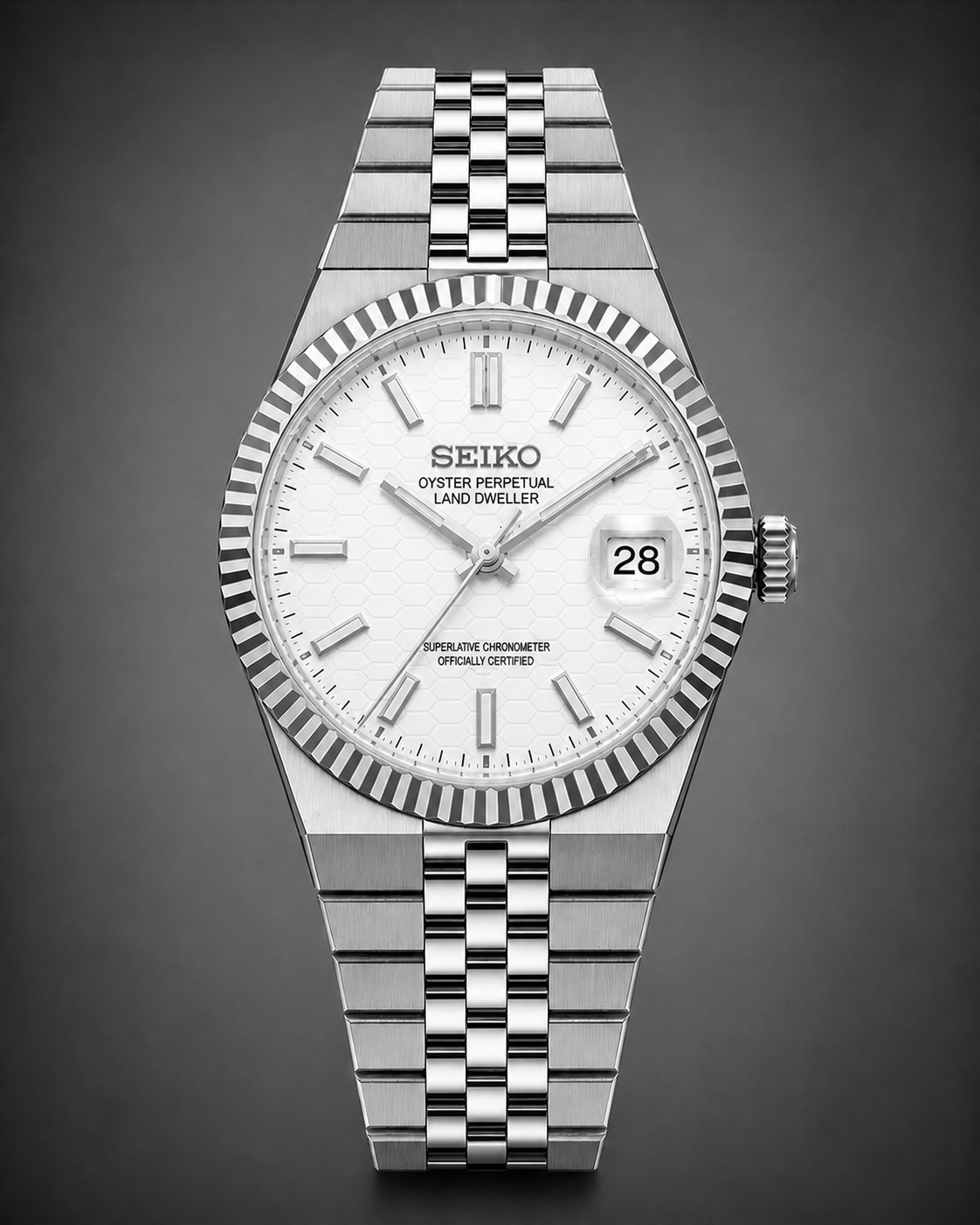 Seiko Mod Land Dweller Fresh White Dial