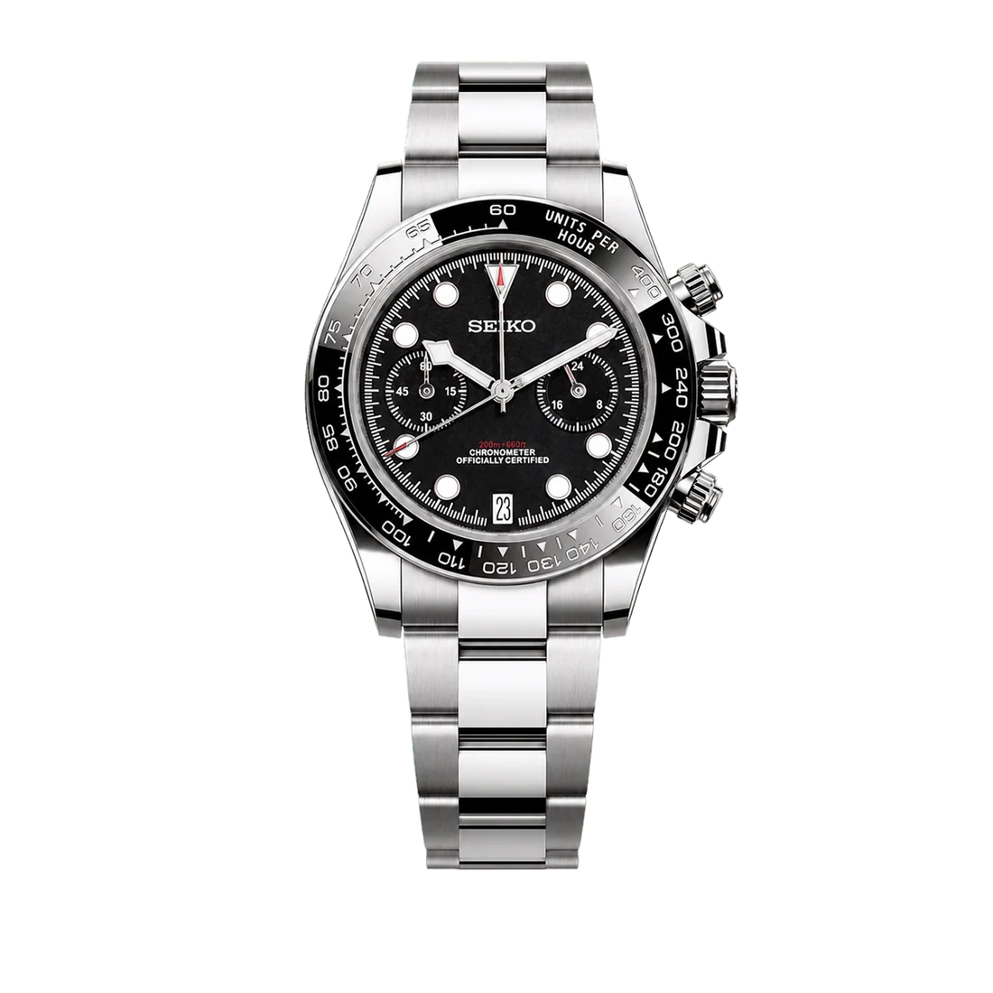 Seiko Mod BlackBay Chrono - Black Apex