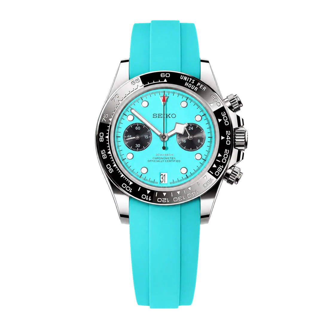 Seiko Mod BlackBay Chrono - Tiffany Blue