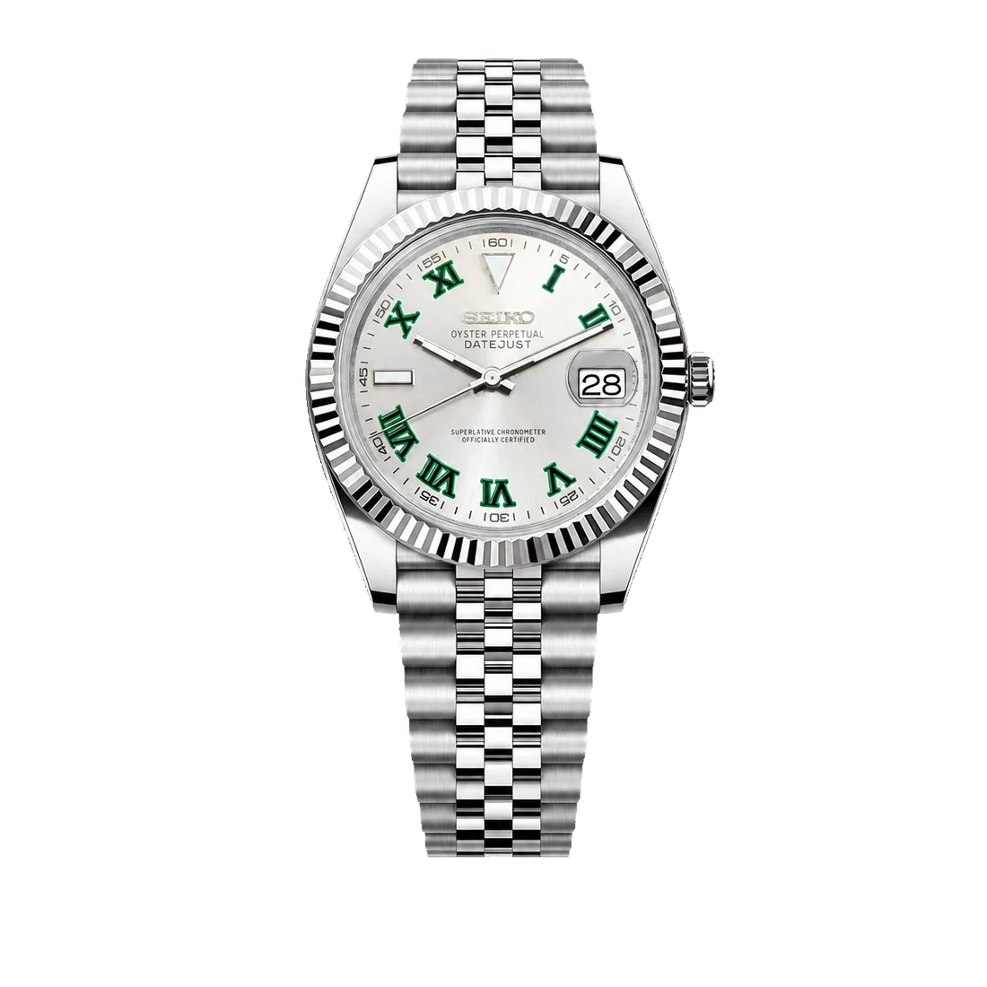 Seiko Mod Datejust - Silver Wimbledon