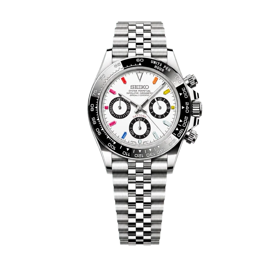 Seiko Mod Daytona - White Rainbow
