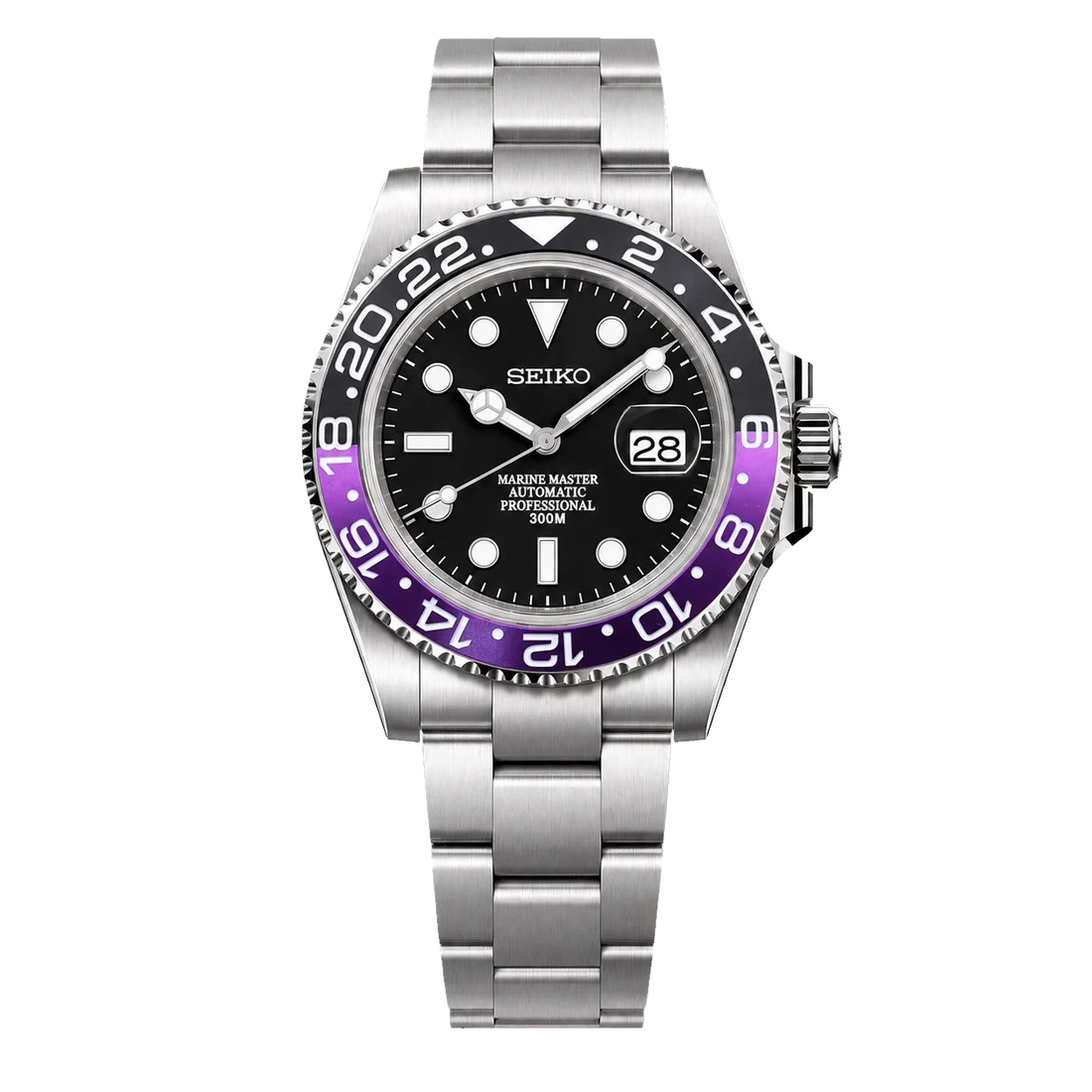Seiko Mod Submariner 24H - Black Joker