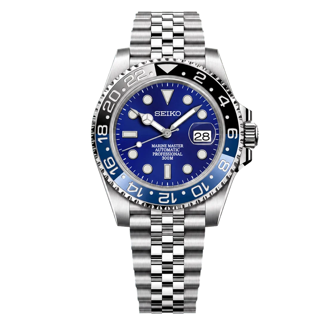 Seiko Mod Submariner 24H - Blue Batman