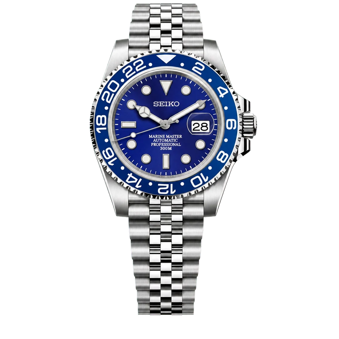 Seiko Mod Submariner 24H - Blue Smurf