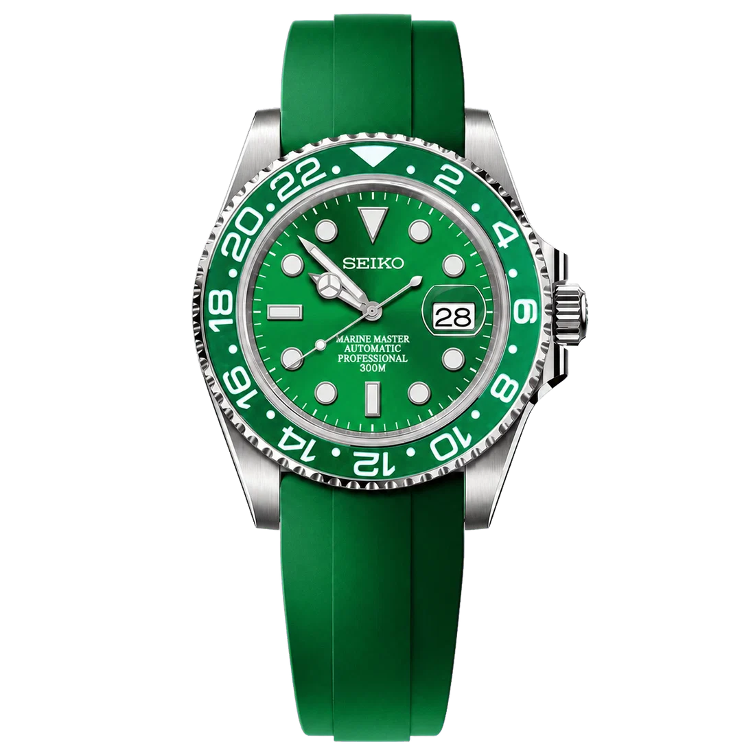 Seiko Mod Submariner 24H - Green Hulk