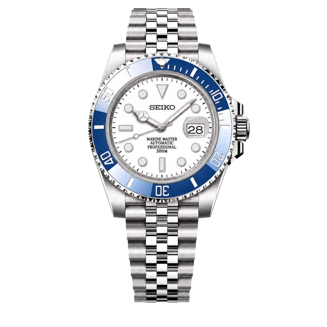Seiko Mod Submariner Diver - Bright Classic Blue