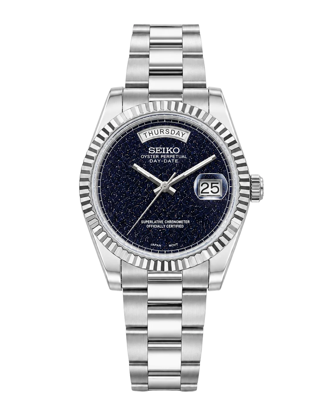 Seiko Mod Day Date – Blue Galaxy Dial