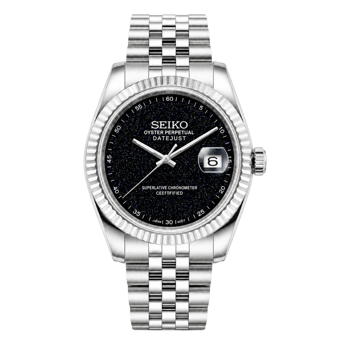 Seiko Mod Datejust – Galaxy Burst Dial